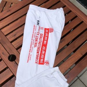 Alexander Wang + Adidas Joggers